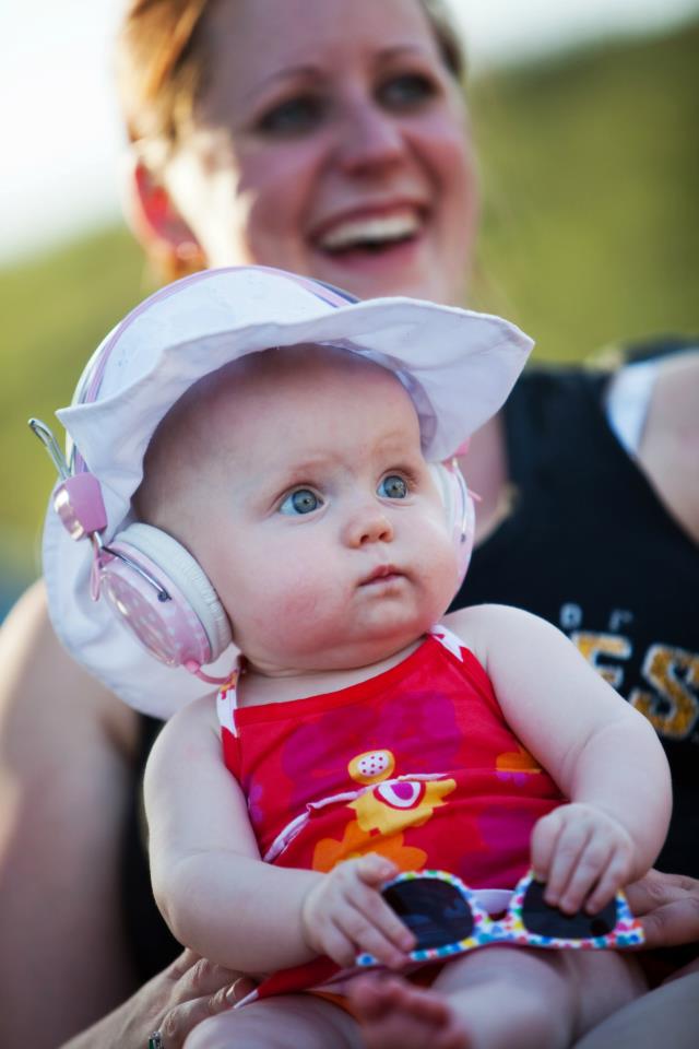 My sister and niece, Miss Millie, enjoying the tunes