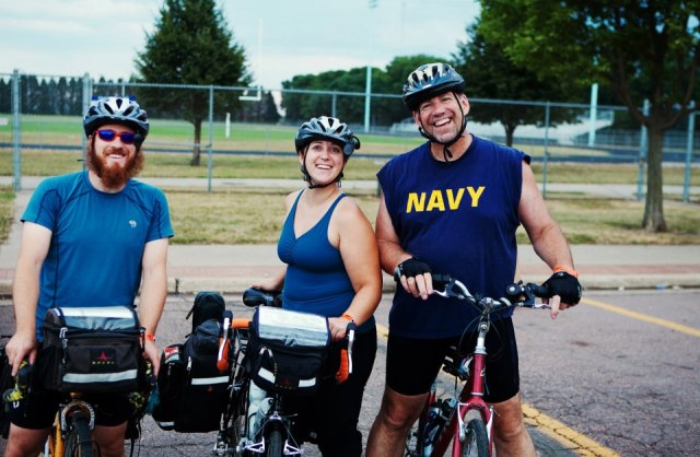 Mike, Dad, and I at the start after 3 hours of sleep