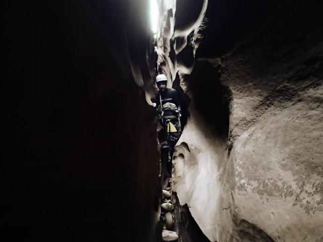 Adam in the squeeze!